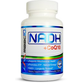 NADH  CoQ10 Fights Fatigue Naturally  Boost Stamina  Endurance  A Natural Energy Supplement  50mg PANMOL NADH  100mg CoQ10  60 Chewable Tablets by... 