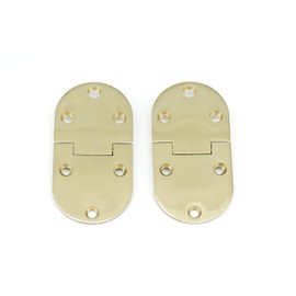 Butler Tray Hinge, 2 7/8" X 1 1/2" Lacquered Solid Polish Brass, 2 Hinges