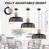 Luminzone Farmhouse Pendant Lights, Adjustable Hanging Light Fixtures with Hammered