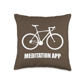 Bike Meditation App Throw Pillow