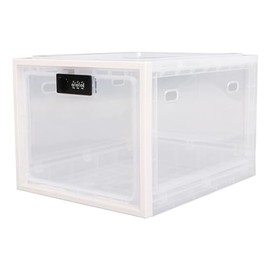 Sonew Caja de Almacenamiento Transparente con Cerradura, Contenedor de Almacenamiento para Refrigerador con Cerradura de Combinación de 3 Dígitos, par