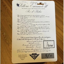 Benito Mussolini 3.75” Handmade figure with handwritting sample