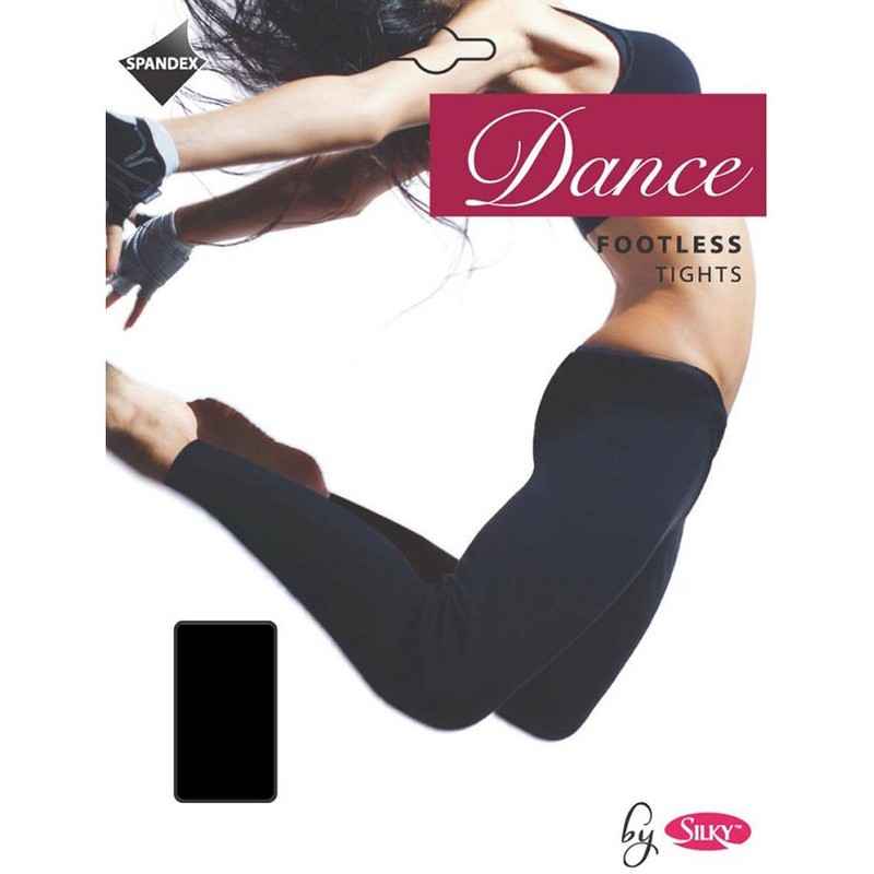 Silky Footless Spandex Ballet Dance Tights in Black, Childrens, Age
