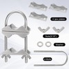 Double Antenna Mast Clamp V Jaw Bracket with U Bolts