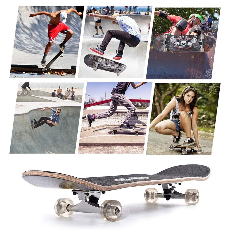 ChromeWheels 31 inch Skateboard Double Kick Skate Board Cruiser Longboard