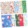 Hohopeti 10sheets Christmas Style Floral Patchwork Cotton Fabric Random Patterns
