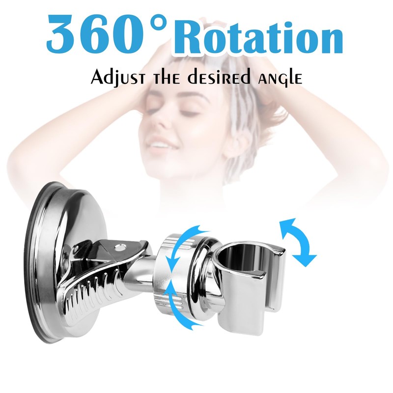 3PCS Adjustable Shower Head Holder Wall Mount, UOIXPUHUO No Drill
