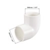sourcing map PVC Pipe Fitting Pipe Connector 90 Degree Angle