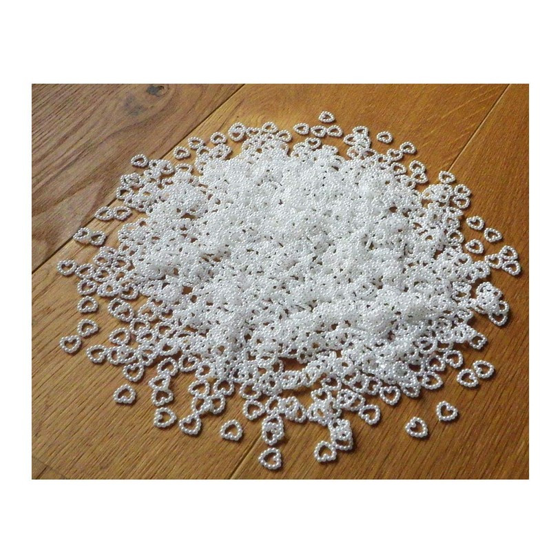 Sepkina 1000 Pearl Heart Pearl Hearts Wedding Beads Confetti Heart