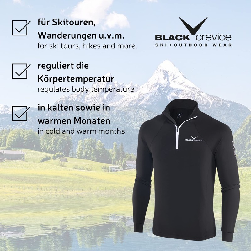 Black Crevice Men's Ski Jacket Multi-Coloured black/white Size:L