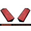 BISOMO 2 x Reflector, Rear Reflector, Side Reflector, Rectangular, Red,
