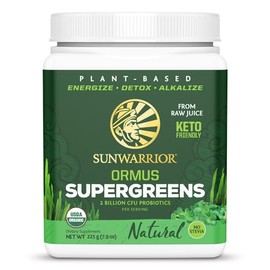 SUNWARRIOR Organic Ormus Supergreens Natural, 8 OZ