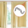 Fodlon Curtain Rod Brackets Set, 3Pcs Adjustable Heavy Duty Metal