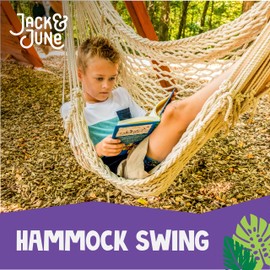Jack and June Cotton Hand-Woven Adult Hammock Swing Playset Attachment