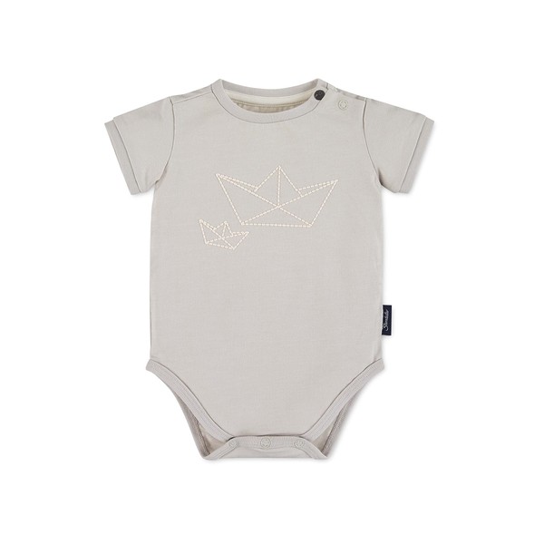 Sterntaler Baby Boys' Short-Sleeved Boot Bodysuit, light grey