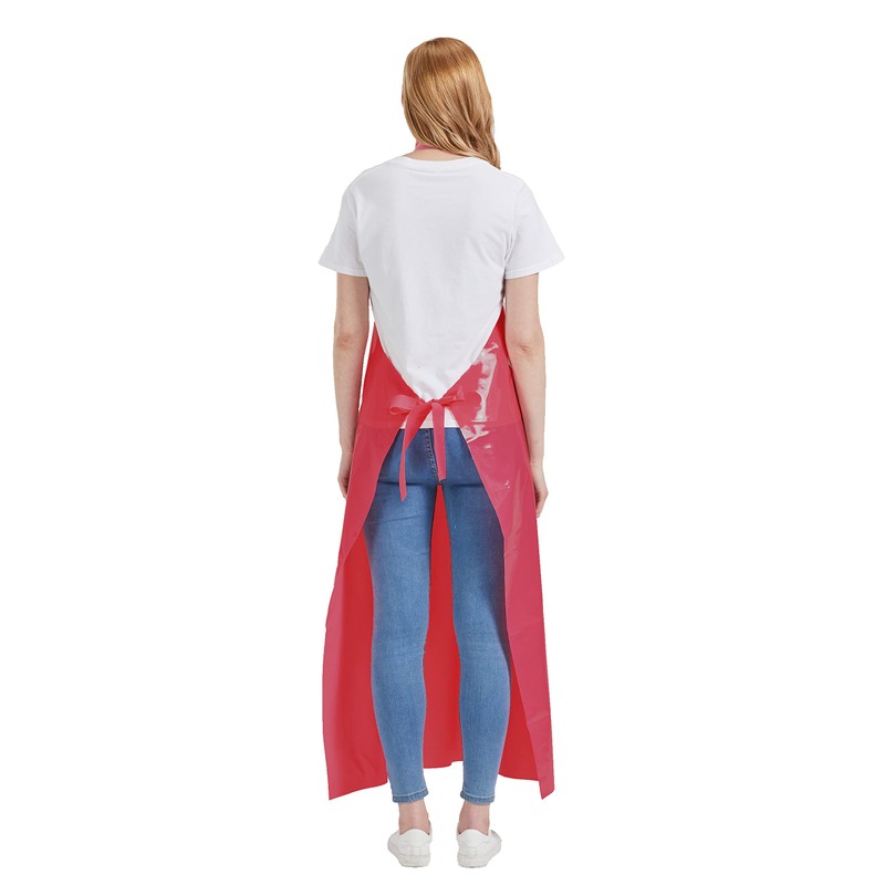 Nanxson Apron TPU Waterproof Neck shoulder Adjustable Thin Hook Transparent