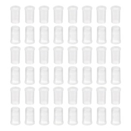 PATIKIL Lamp Pipe Cord Protector, 100 Pcs Plastic Tube Hole Washer Liner Bushing for 1/8 IPS Pipe, Clear 8mm ID x 8mm Height