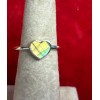 Natural Creations sterling silver stackable ring Size 10 Labradorite Heart