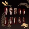 ONPRESS 24Pcs Brown Press on Nails Short Almond Fake Nails