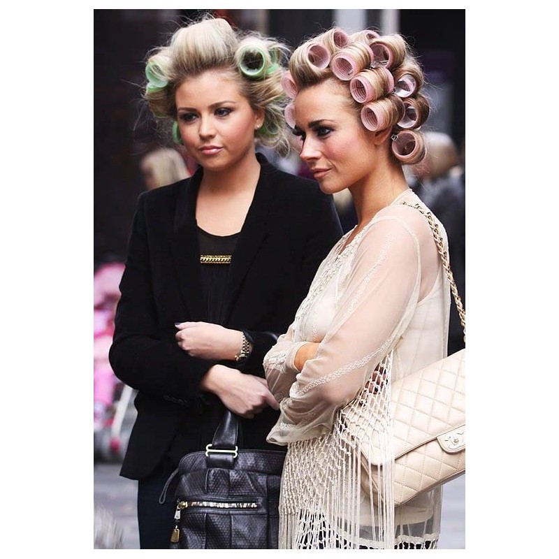 Sweetpea®Hair Rollers Curlers (2.5x 6 cm, Multi Colour) -6 Pieces