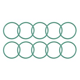 sourcing map Fluororubber O Rings, FKM Seal for Machine Installations, 32 mm AD 29 mm ID 1.5 mm Width, Green, Pack of 10