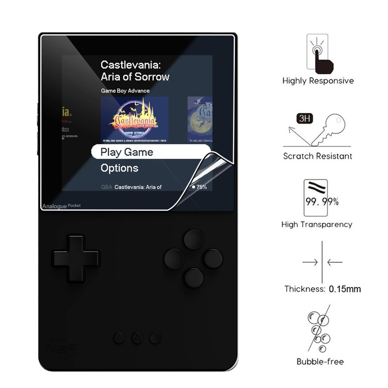 GEJEFA Screen Protector for Analogue Pocket, 2 Pack Premium Flexible