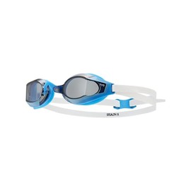 TYR Stealth-X Race Non Mirrored Adult Swim Goggles, Smoke/Blue