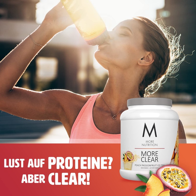 MORE NUTRITION More Clear, Peach Passionfruit Ice Tea, 600 g,