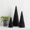 Black Velvet Trees Set of 3, Modern Christmas Decor, Holiday