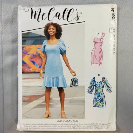 McCall's McCalls Pattern R10921 Dress 3 Sleeve Hem Styles Bodycon 16 18 20 22 24 UNCUT
