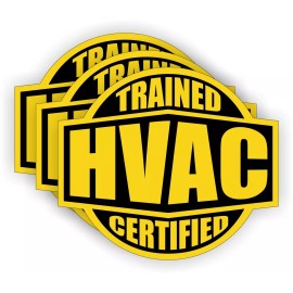 Unbranded/Generic HVAC Trained Certified Hard Hat Stickers / Safety Helmet Decals / A/C Heating