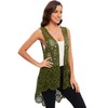Women's Crochet Lace Vest Boho Sleeveless Kimono Irregular Hem Cardigan