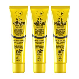 Dr.PAWPAW Orignal Balm Multi-Purpose Natural No Fragrance Balm for Hydrating Lips, Skin, Hair, Cuticles, Nails & Beauty Finishing (3 x 25 ml)