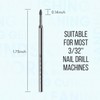 Makartt Nail Drill Bits:3/32" Safety Tungsten Carbide Cuticle Remover Drill