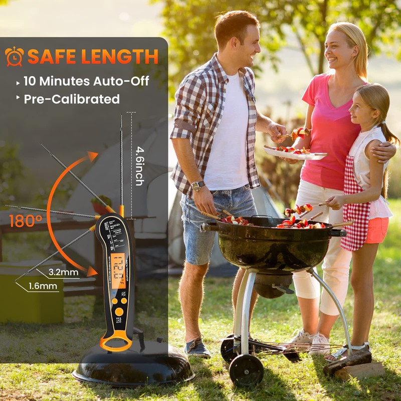 Kiydom 300FT Wireless Meat Thermometer with 2 Probes, Rechargeable Digital