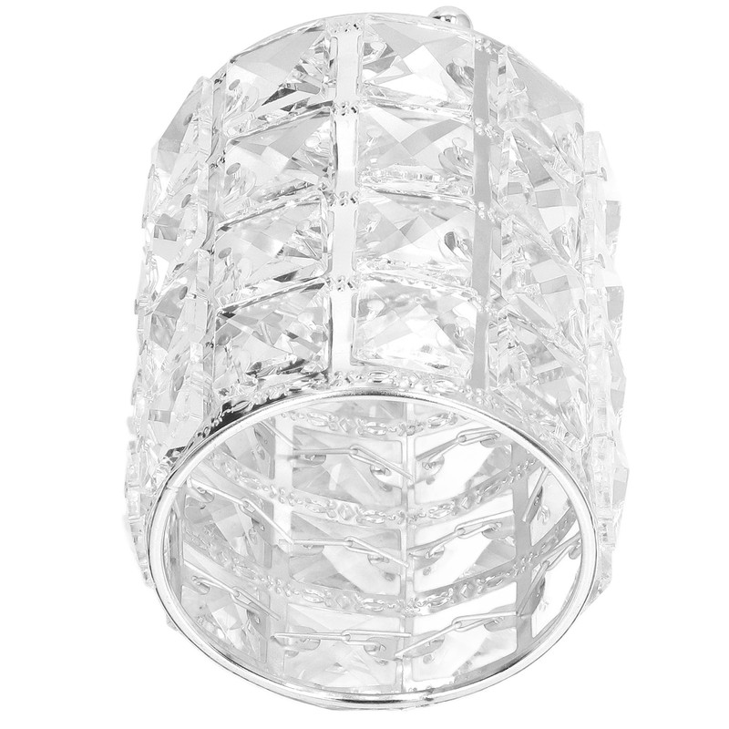 Crystal Makeup Brush Holder European Style Rounded Crystal Glass Cosmetic