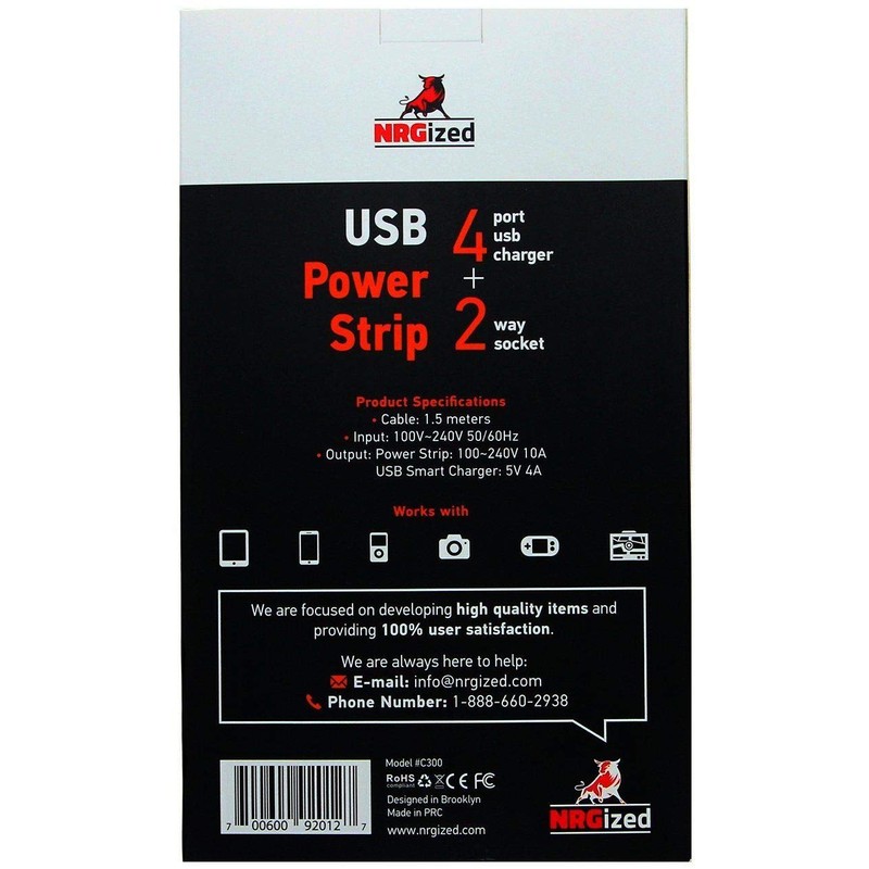 Power Strip Surge Protector by Artix NRGPower C300, 2 AC