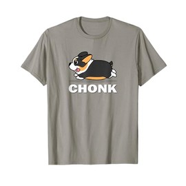 Funny Kids Kawaii Fat Chonk Black Tricolor Corgi Dog Lover T-Shirt