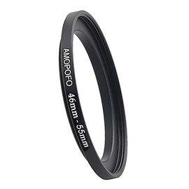 Universal 46 to 55mm /46mm to 55mm Step Up Ring Filter Adapter for UV,ND,CPL,Metal Step Up Ring