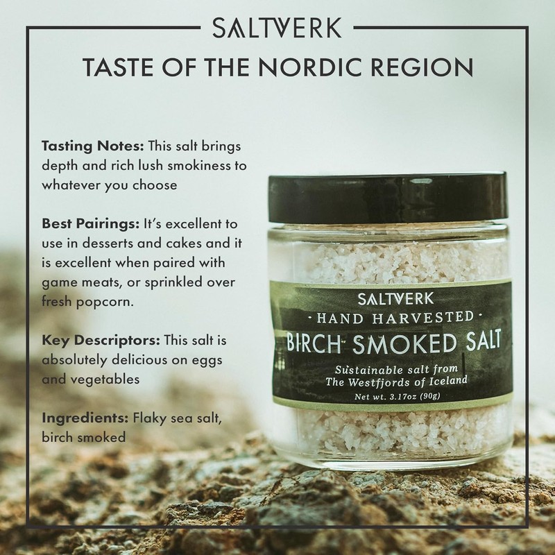 Saltverk Birch Smoked Sea Salt - 3.17 Ounces Jar -