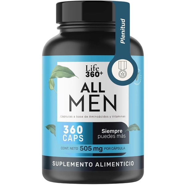 LIFE 360 Multivitamnico All Men 360 Cpsulas Creatina Monohidratada, BCAA