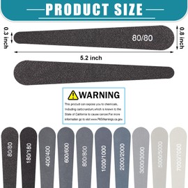 Honoson 40 Pcs Polishing Sticks Sanding Sticks for Plastic Models Metal Wood Buffing Sanding Tools Sandpaper Polishing Accessories Mini Finger Sander(Drop)