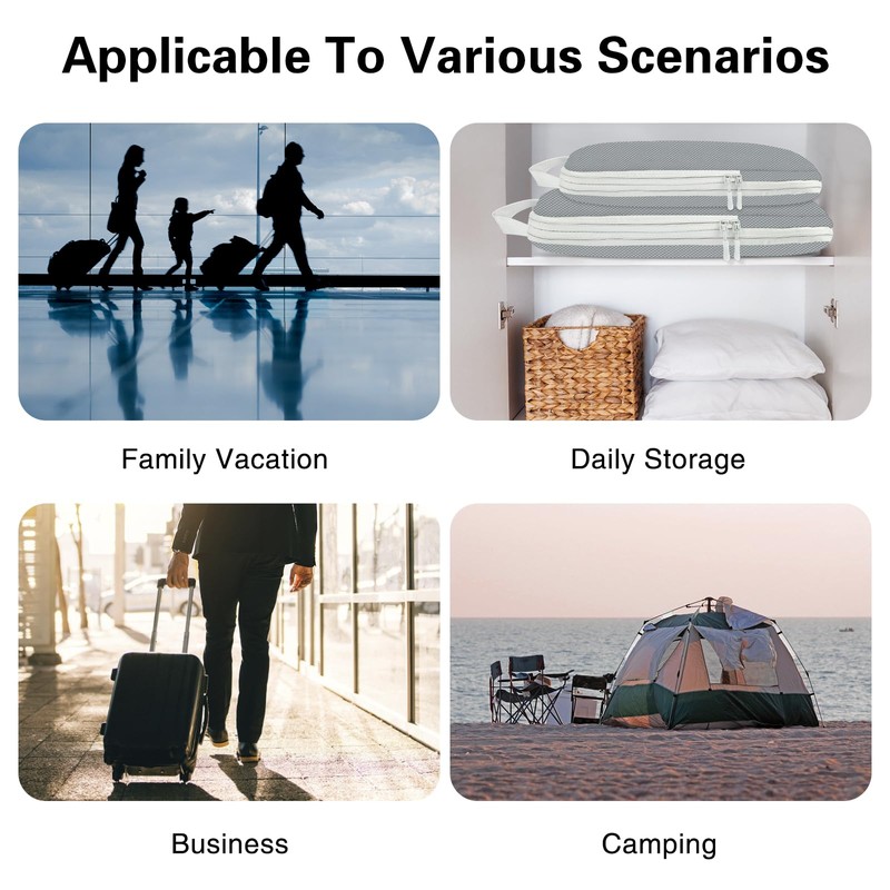 Compression Packing Cubes Set, Ultralight Expandable Travel Organizers for Carry