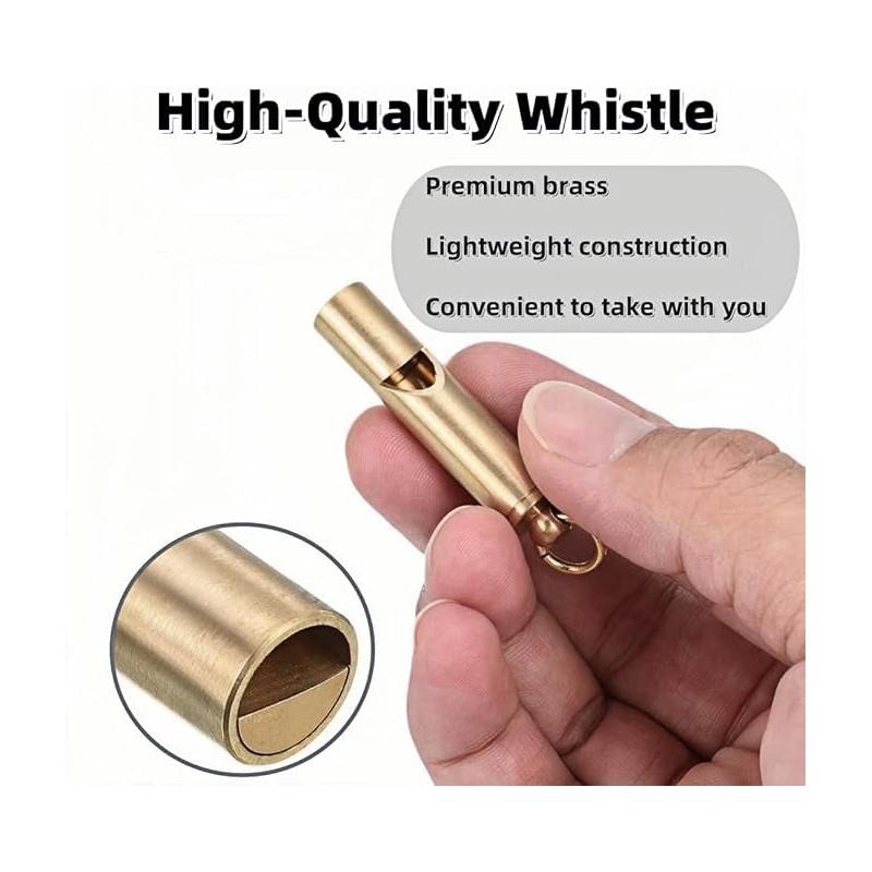 1PCS Loudest Brass Whistle Best Premium Emergency Whistle 125db+ One