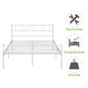 Geniqua Double Bed Queen Size Bed Frame Metal Platform Headboard