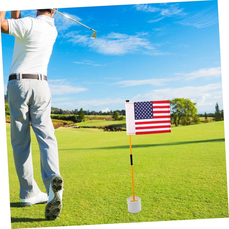 Sosoport Checkered Golf Flags for Practice Durable Mini Putting Green