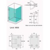 JU+ 90 Degree Glass Door Wall Hinges Shower Room Accessories