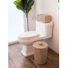 Kouboo La Jolla Rectangular Rattan Box, White-Wash Toilet Roll Storage