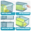 SCAVATA Hat Organizer Box, Stackable Clear Baseball Caps Holder Box