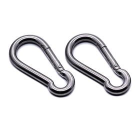 Pack of 2 - Carabiner snap hook 316 A4 stainless steel marine grade 40mm, 50mm, 60mm, 70mm, 80mm, 100mm, 120mm, 140mm (11mm x 120mm)